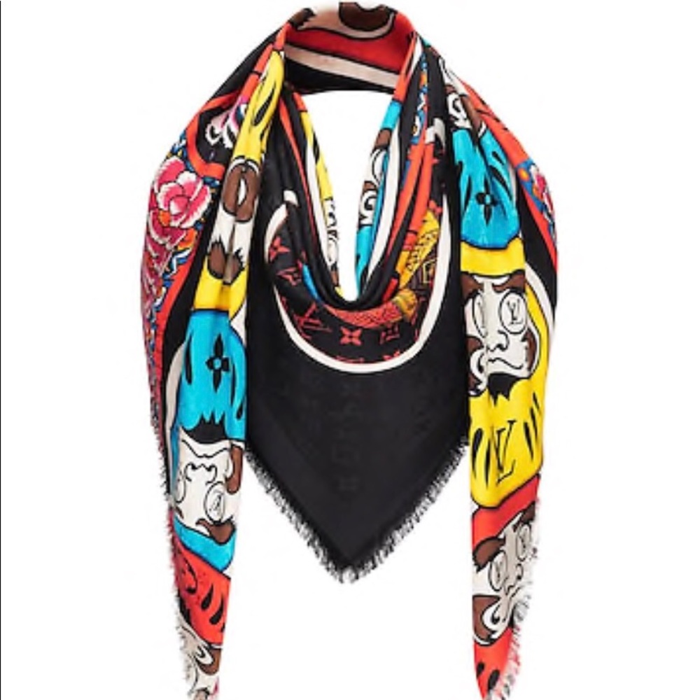 Authentic Louis Vuitton  Kabuki  lg scarf/shawl